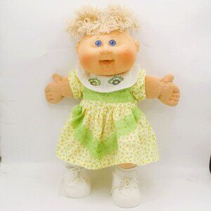 Cabbage Patch 2004 Play Along Jaaks Blonde Doll  Blue Eyes Dress Shoes